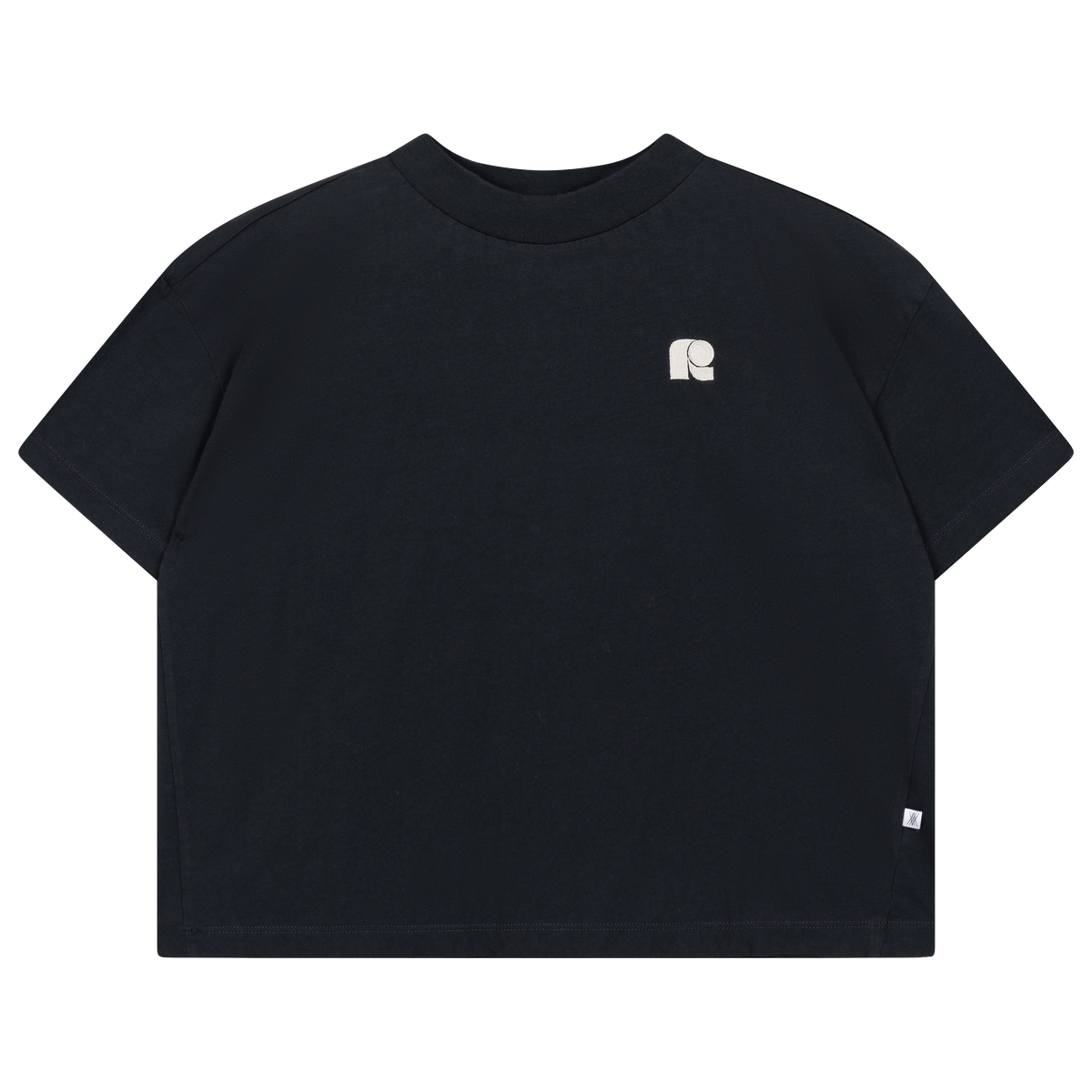 boxy tee - moonless night black