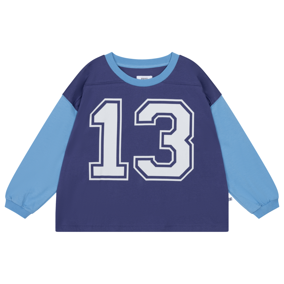 sporty jersey tee - eclipse blue colour block