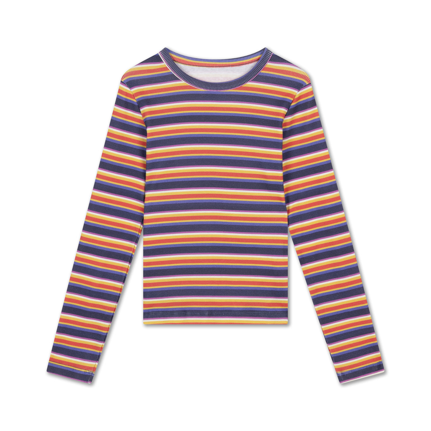 slim long sleeve - multi stripe