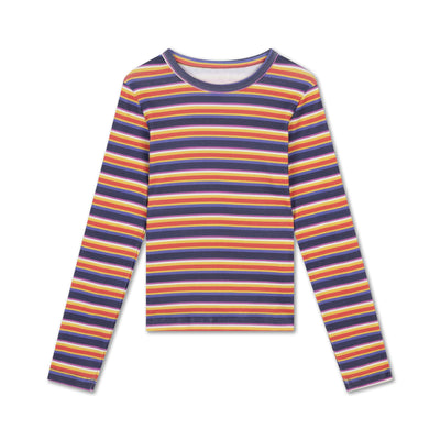 slim long sleeve - multi stripe