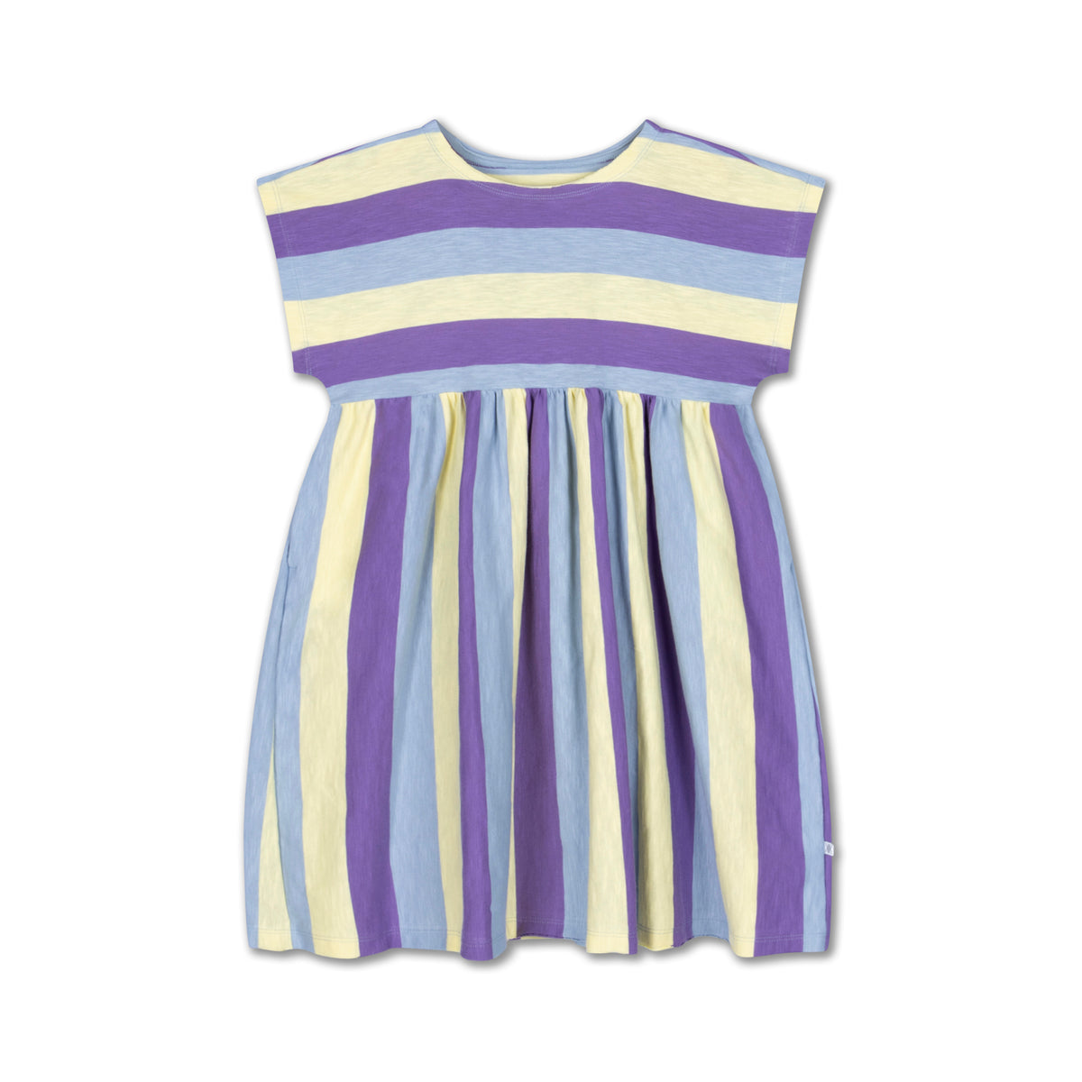 easy dress - tricolor block stripe