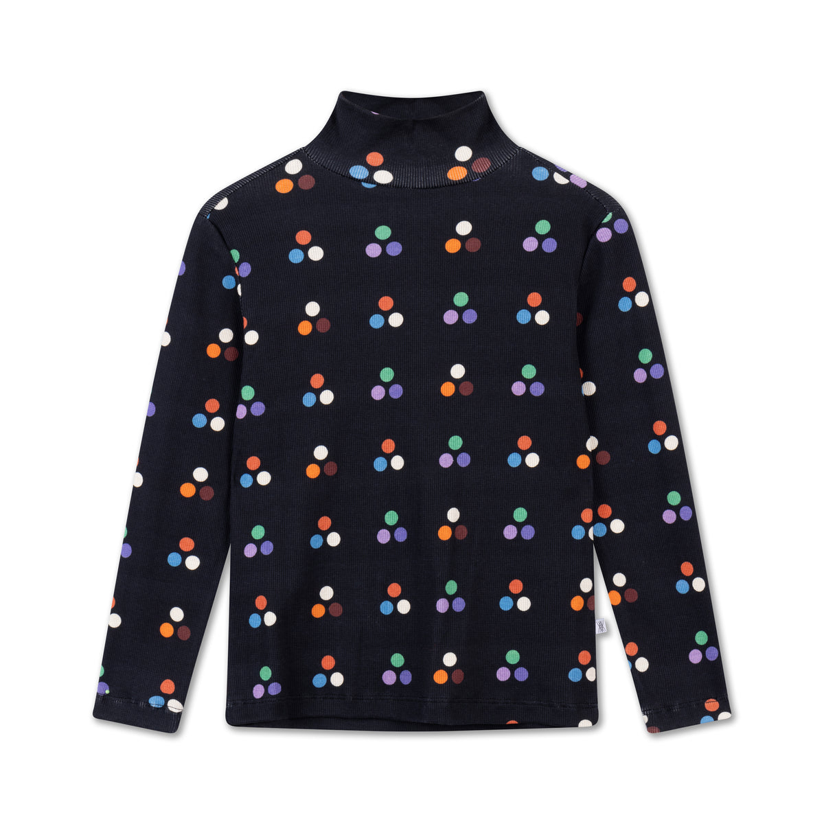 turtle neck - graphite night multi dot
