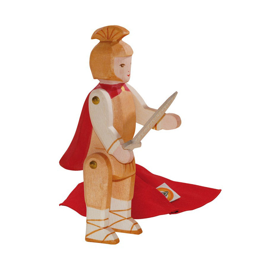 Ostheimer handcrafted wooden figure of St. Martin, the compassionate knight, inspiring storytelling about generosity and empathy. Made with sustainable, non-toxic materials.