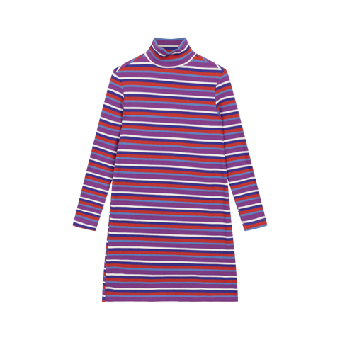 turtle tube dress - multi colour stripe