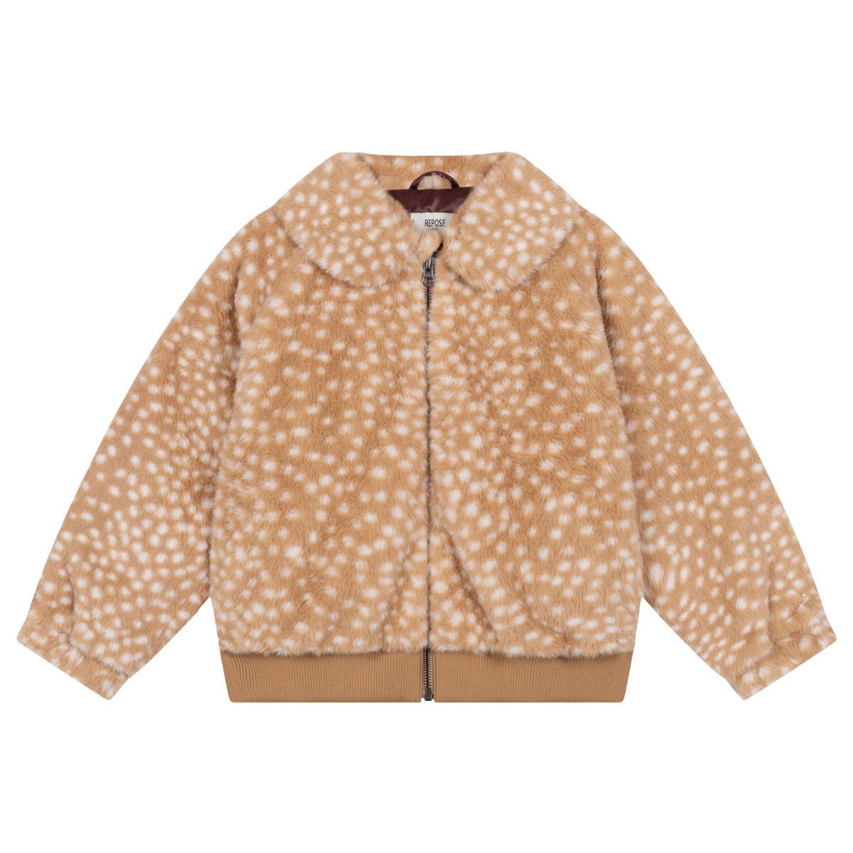 faux fur bomber coat - bambi