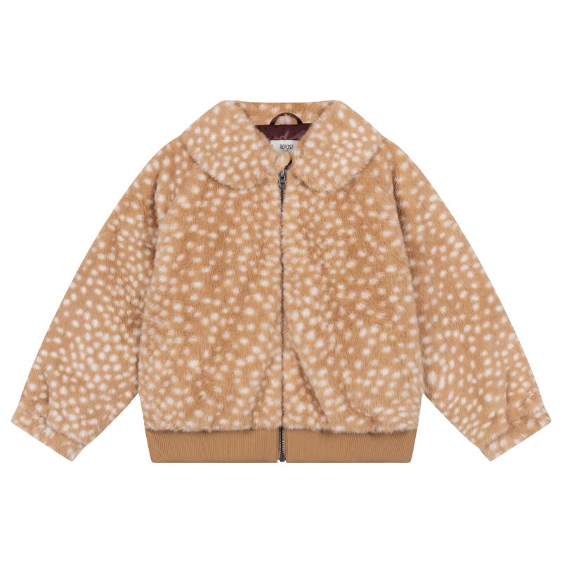 faux fur bomber coat - bambi