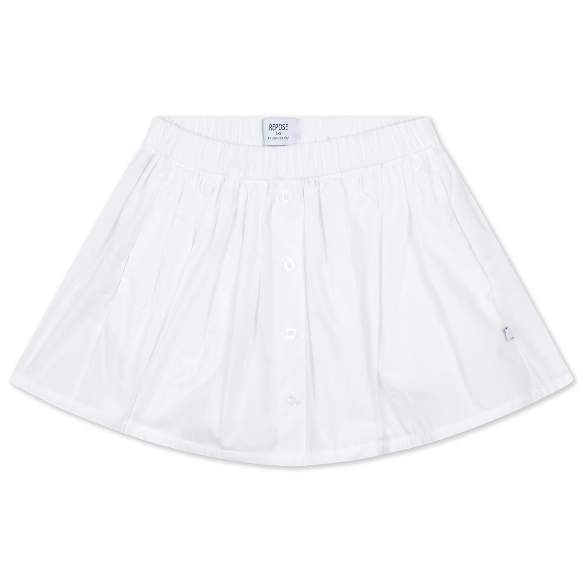 button down skirt - crips white