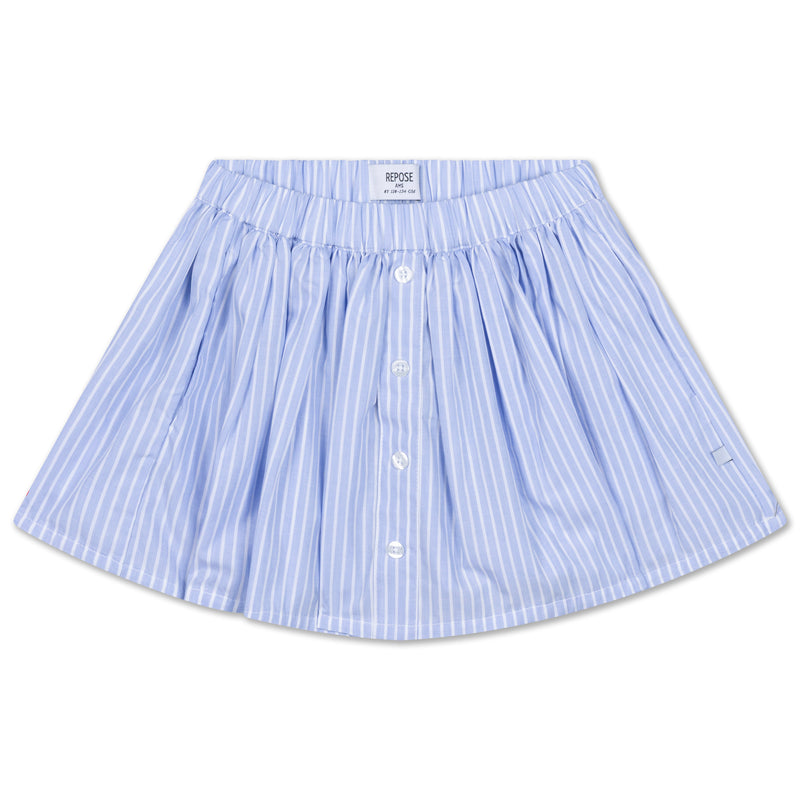 button down skirt - oxford stripe