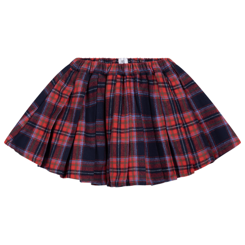plisse skirt - firecracker horizon check