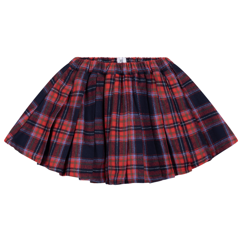 plisse skirt - firecracker horizon check