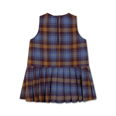 plisse dress - check