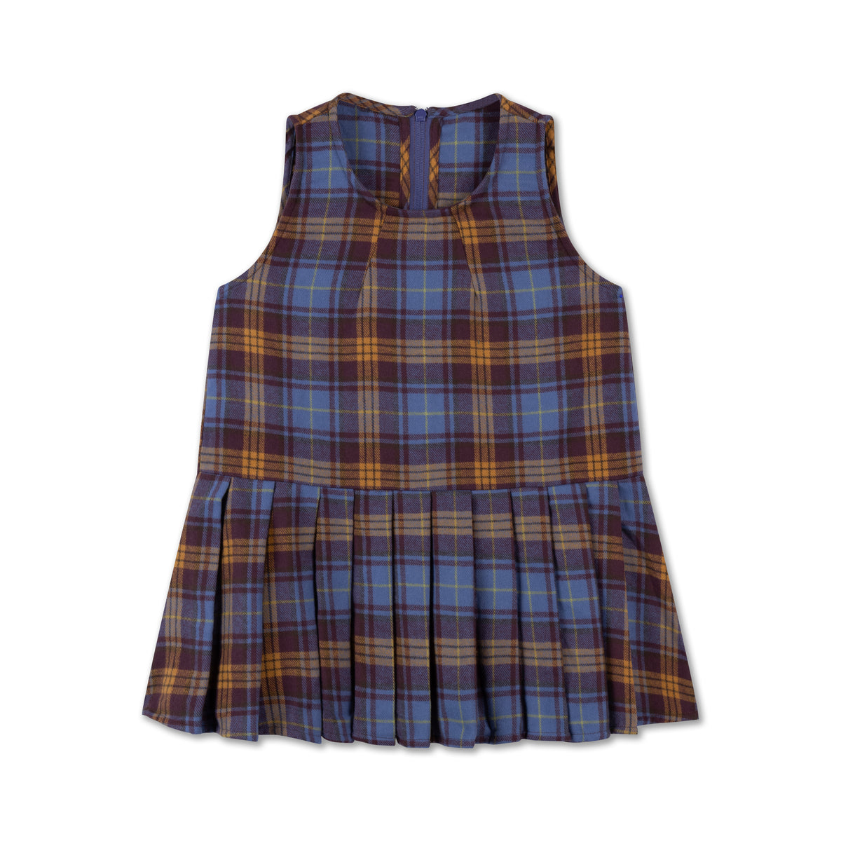 plisse dress - check