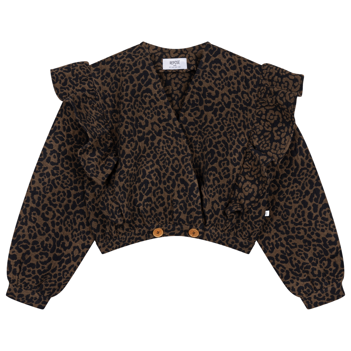 nutty jacket - chocolate leopard jacquard