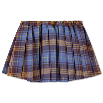 plisse skirt - check
