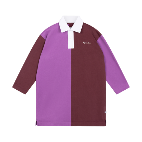 polo dress - orchid mulberry colour block