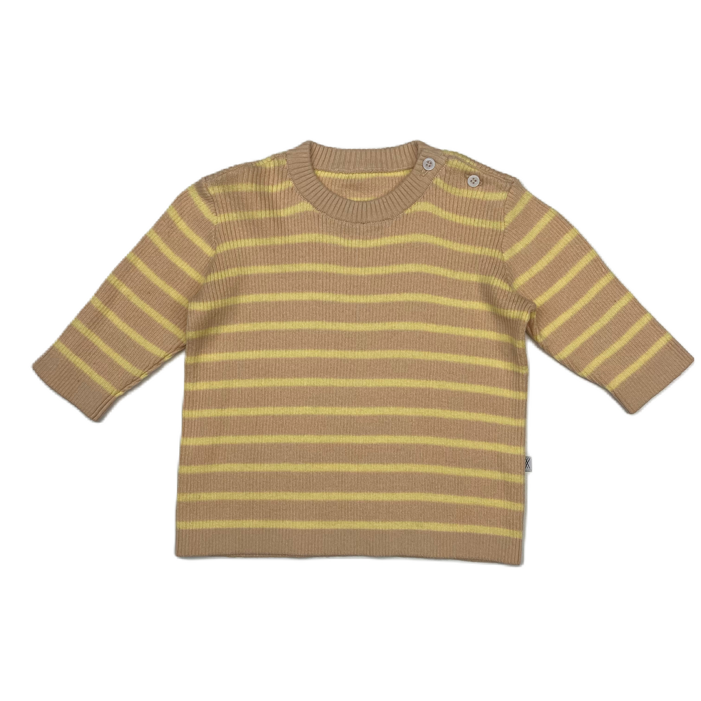Repose Ams. - Minikin knitted sweater stripes yellow nude 6m