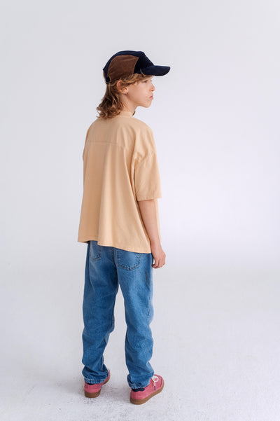 oversized boxy tee - warm beige