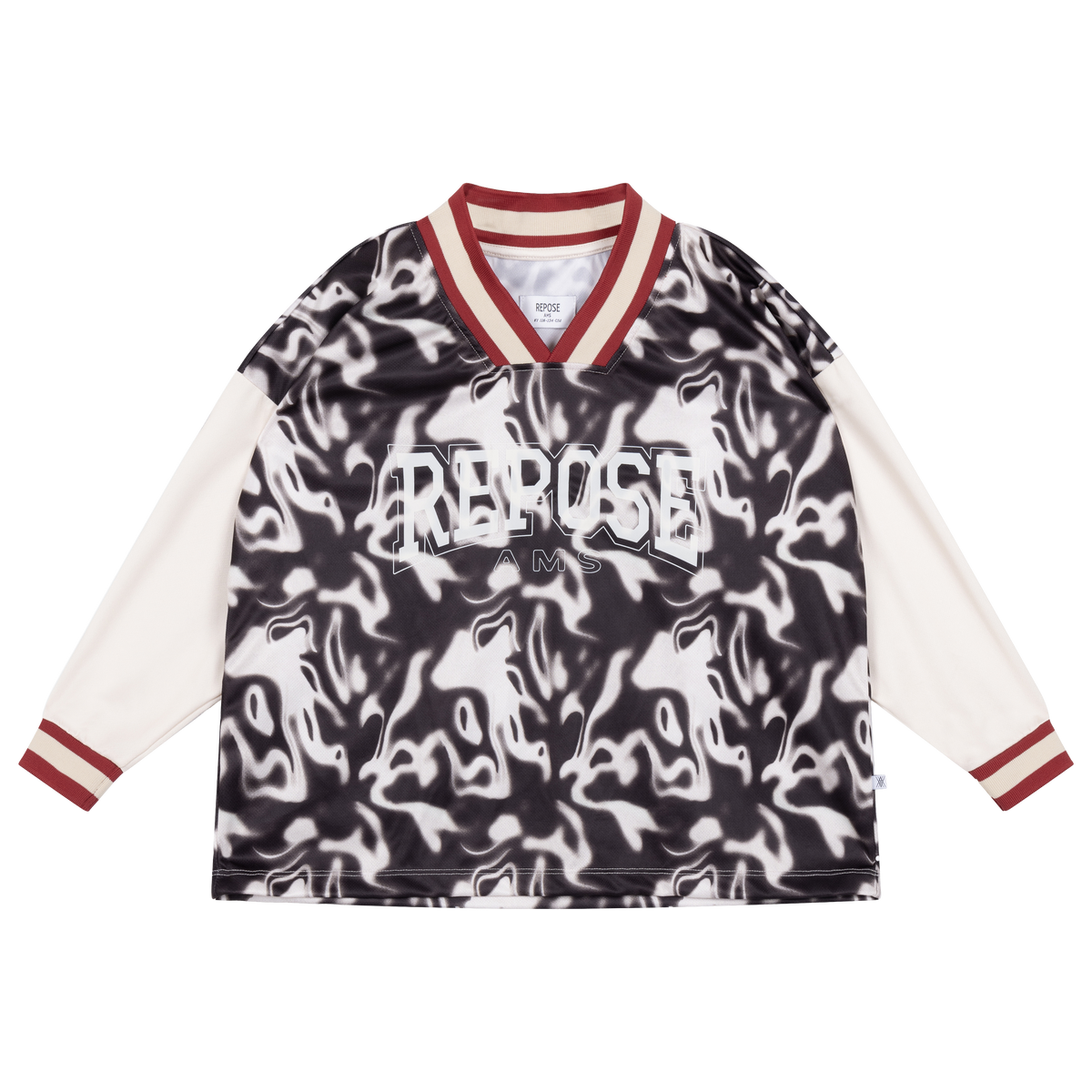 soccer tee - liquid marble color block