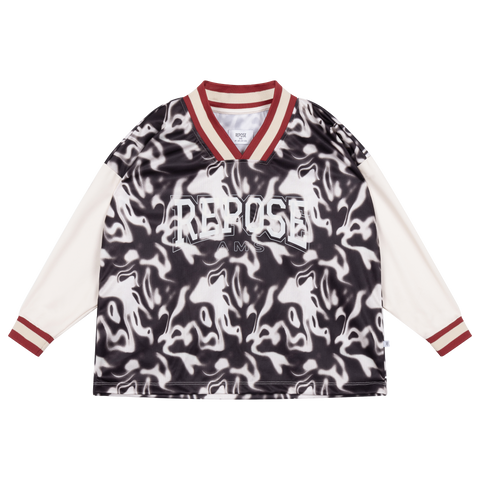 soccer tee - liquid marble color block