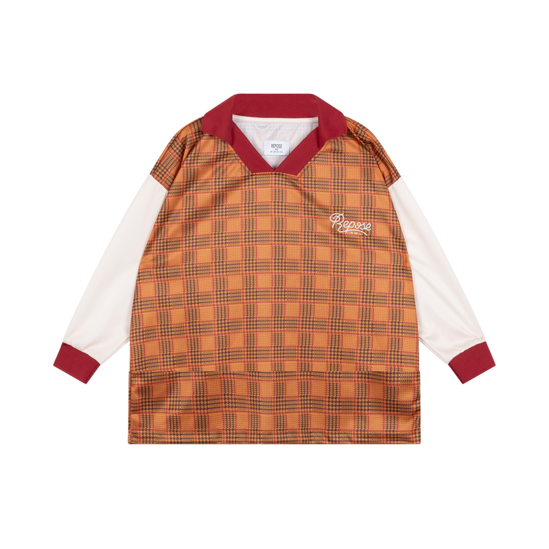 sports jersey - tartan twist colour block