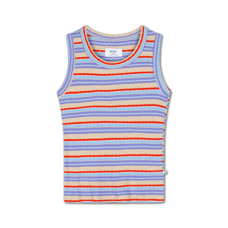 slim singlet - multi stripe