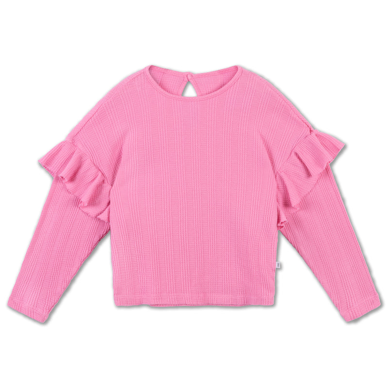 ruffle tee - blush pink