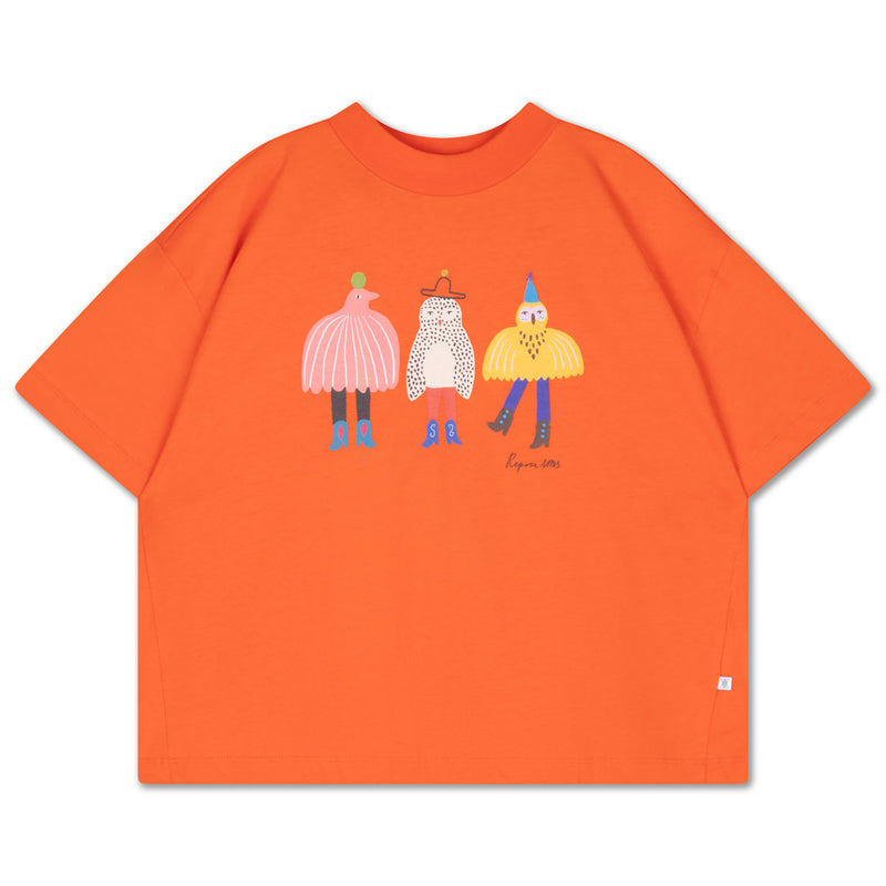 boxy tee - flame red