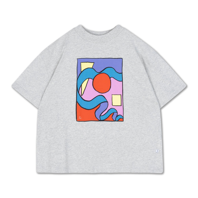boxy tee - grey melange