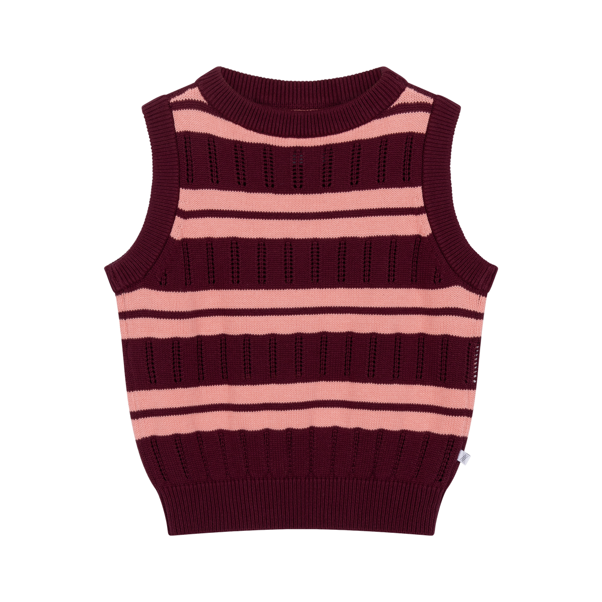 knit tank - mulberry flamingo ajour