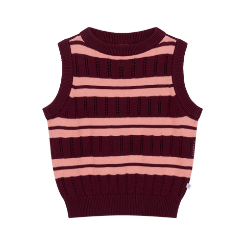 knit tank - mulberry flamingo ajour