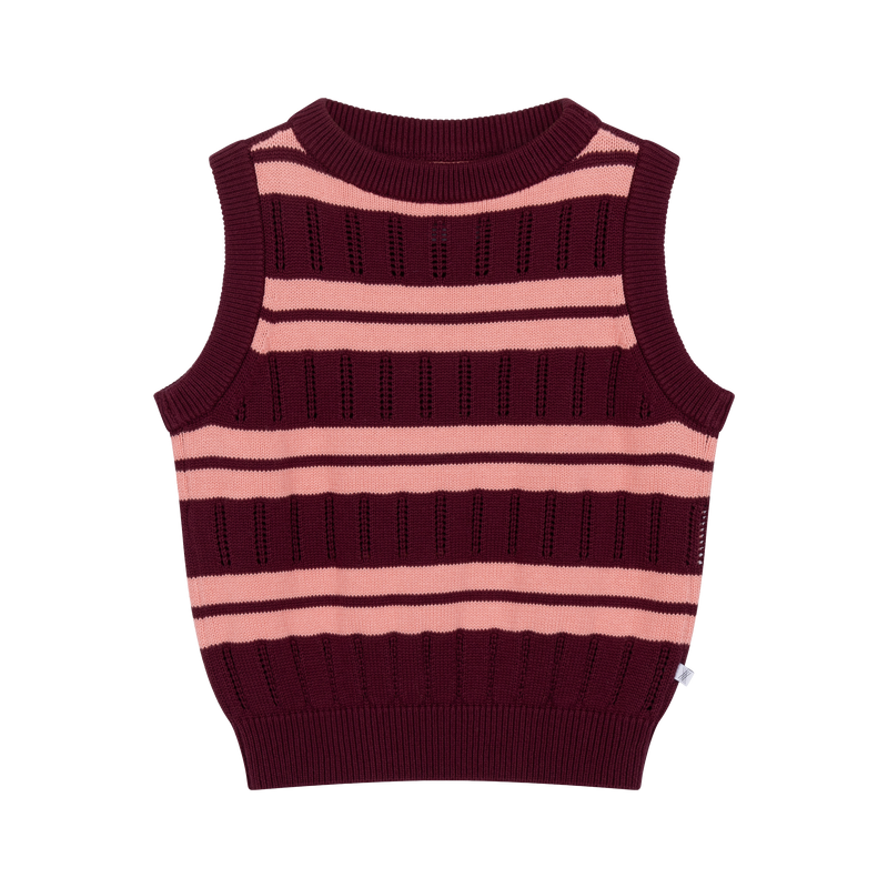 knit tank - mulberry flamingo ajour