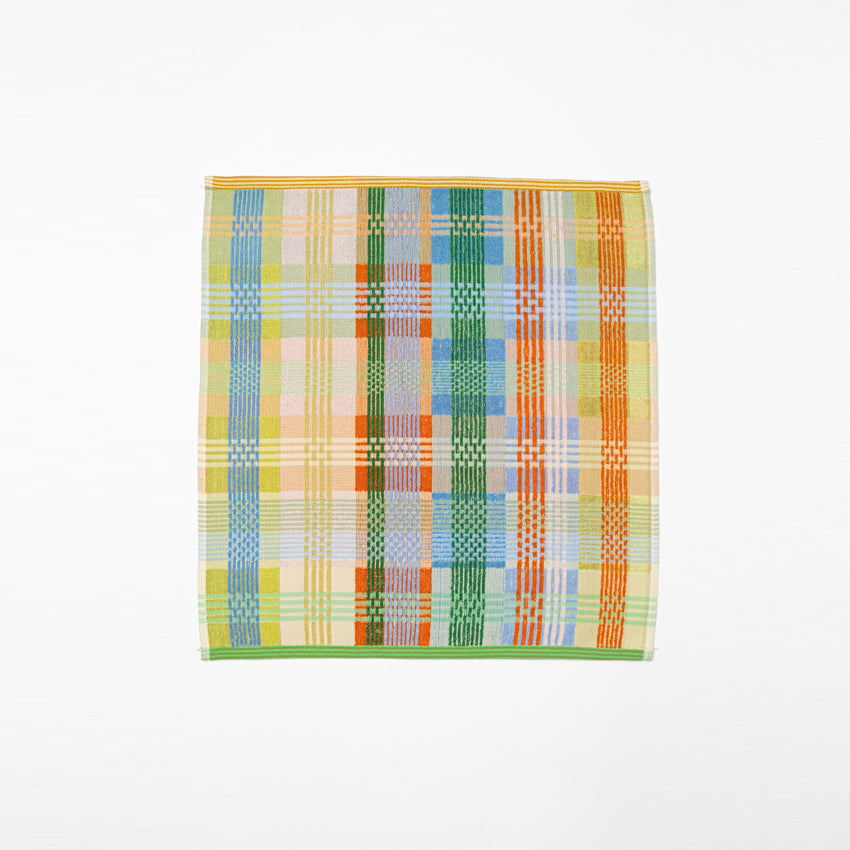 Colorful cotton kitchen towel made from leftover yarns – 50×50 cm – Foekje Fleur – made in Portugal
