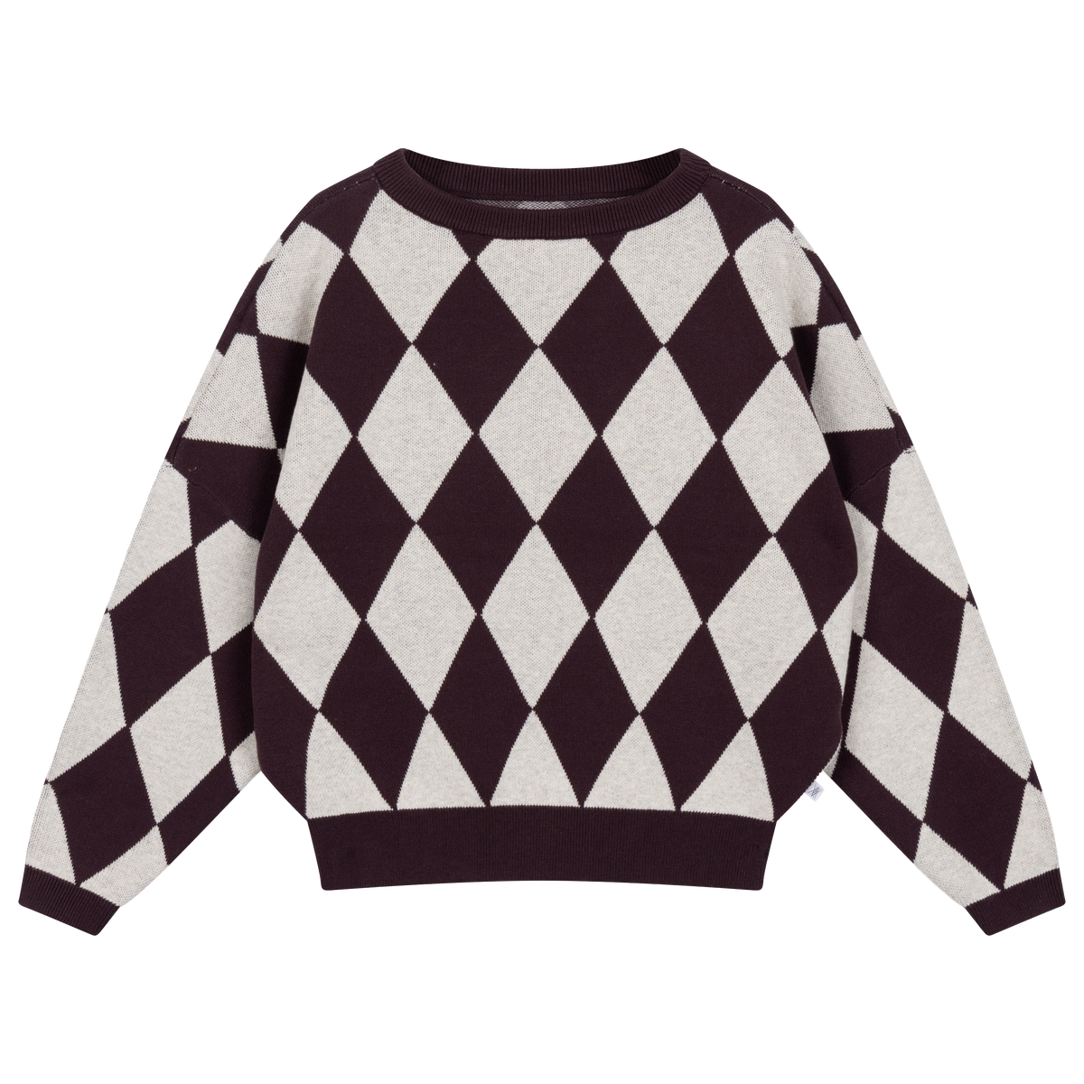 knit slouchy sweater - chocolate twist