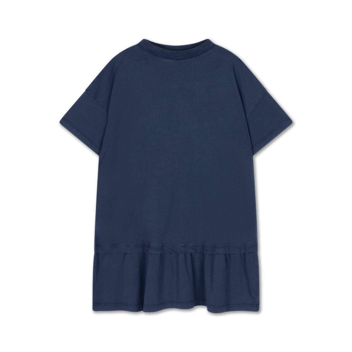 bottom hem ruffle dress - midnight teal