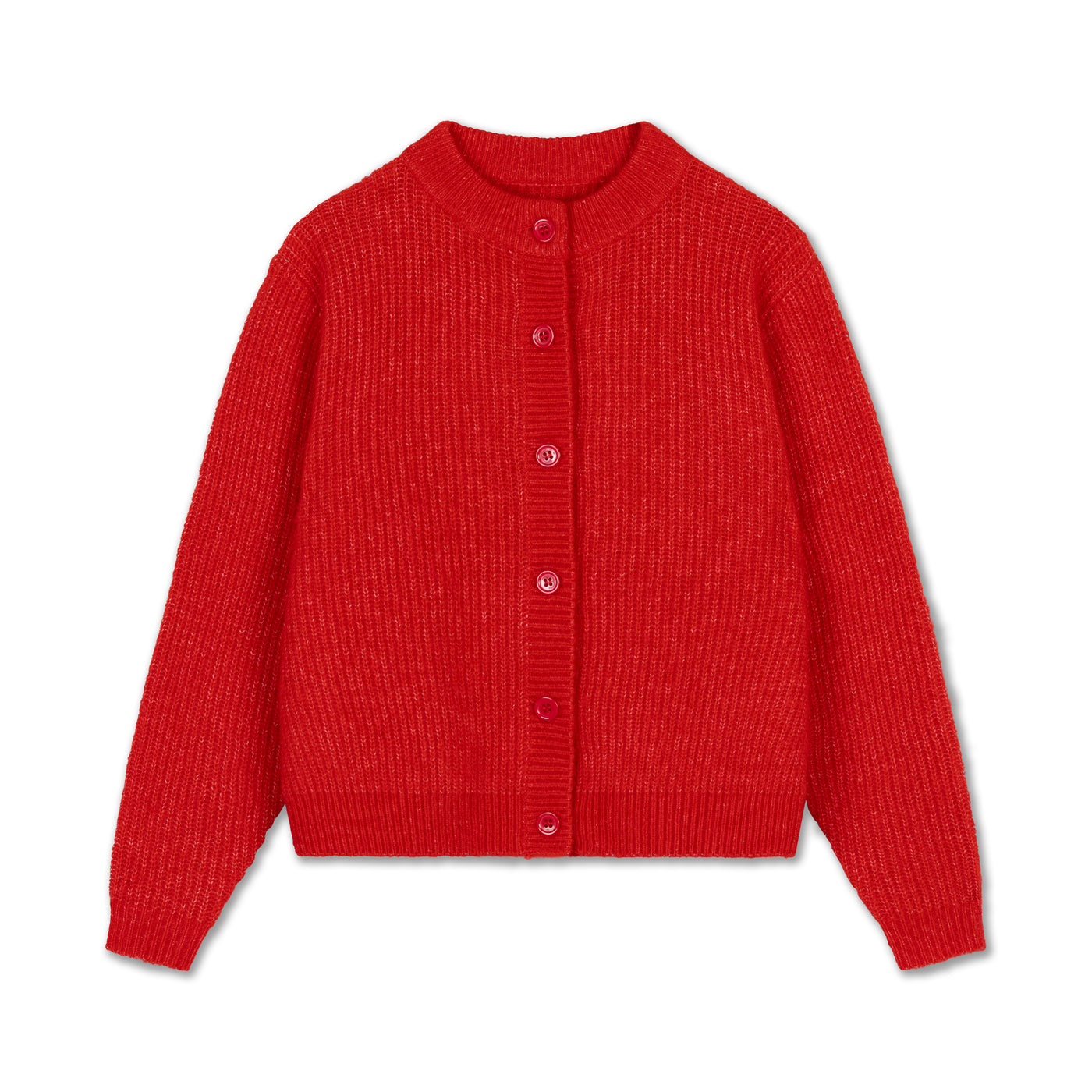 knit cardigan - red