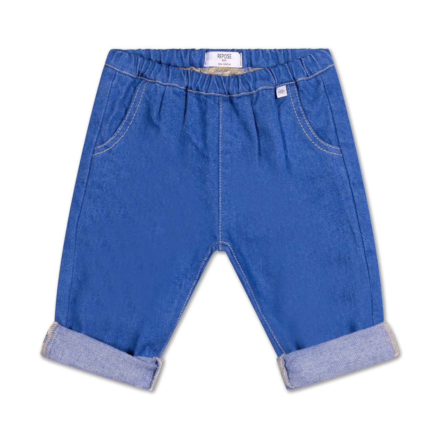 Woven denim pants - Bright blue