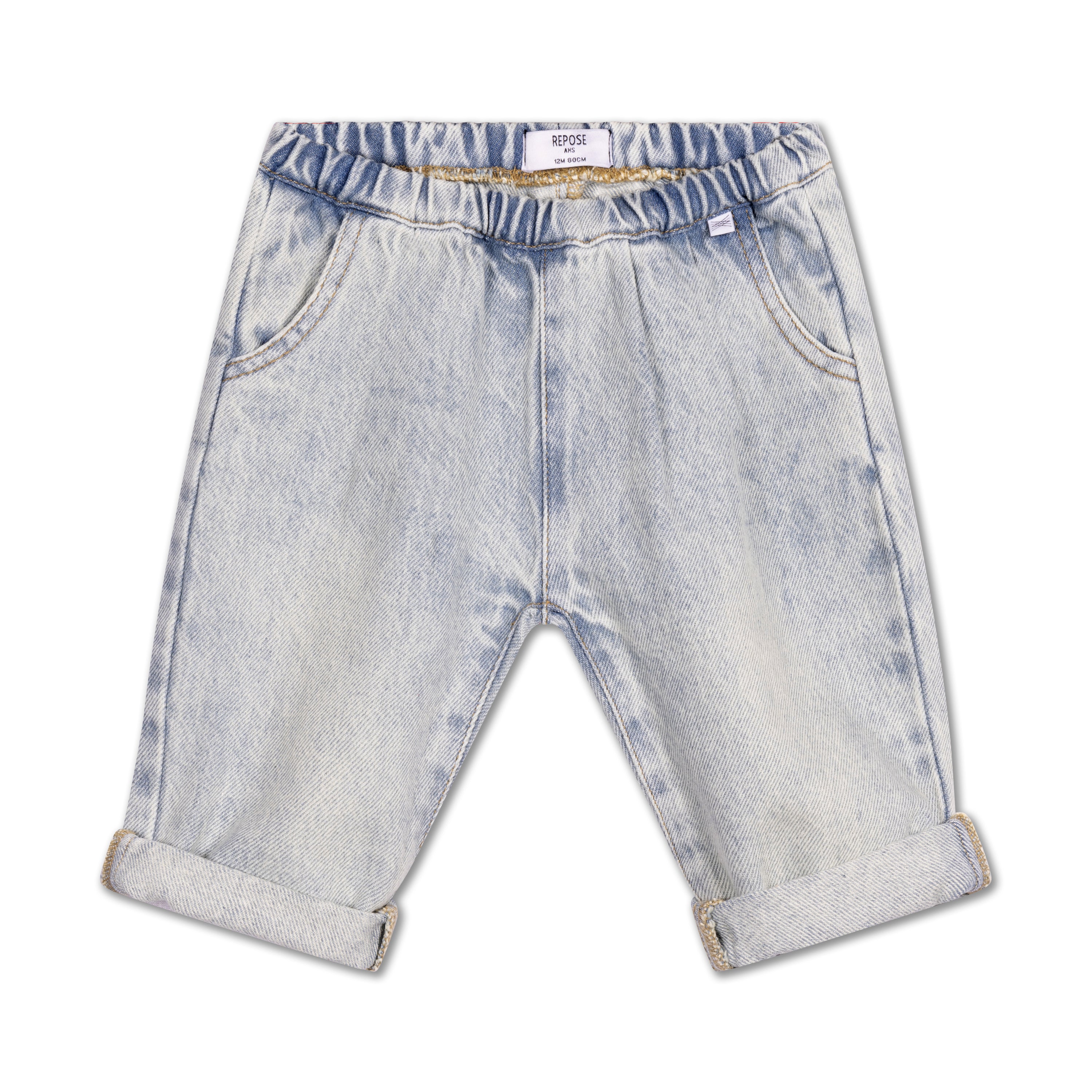 Woven denim pants - Sky blue