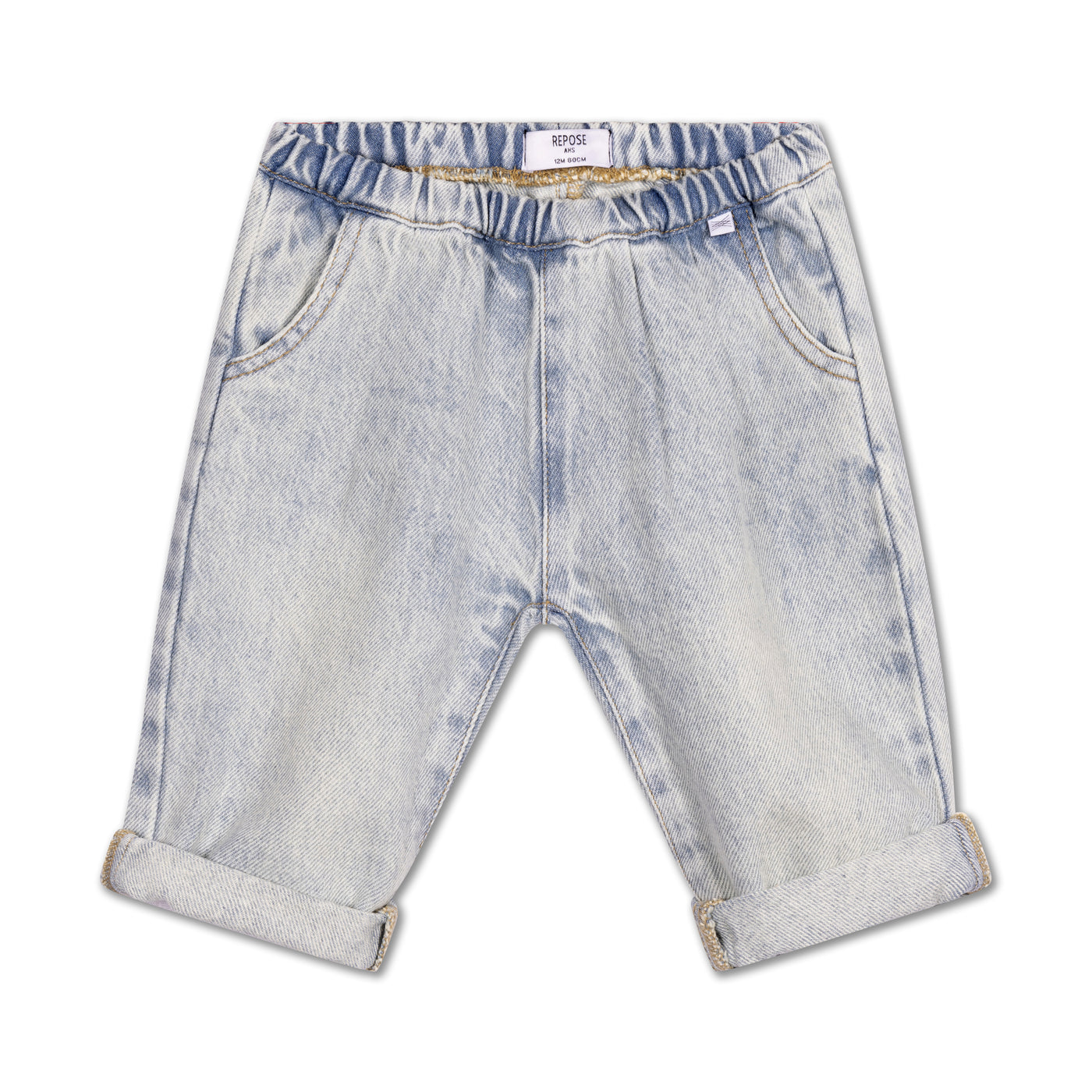 Woven denim pants - Sky blue