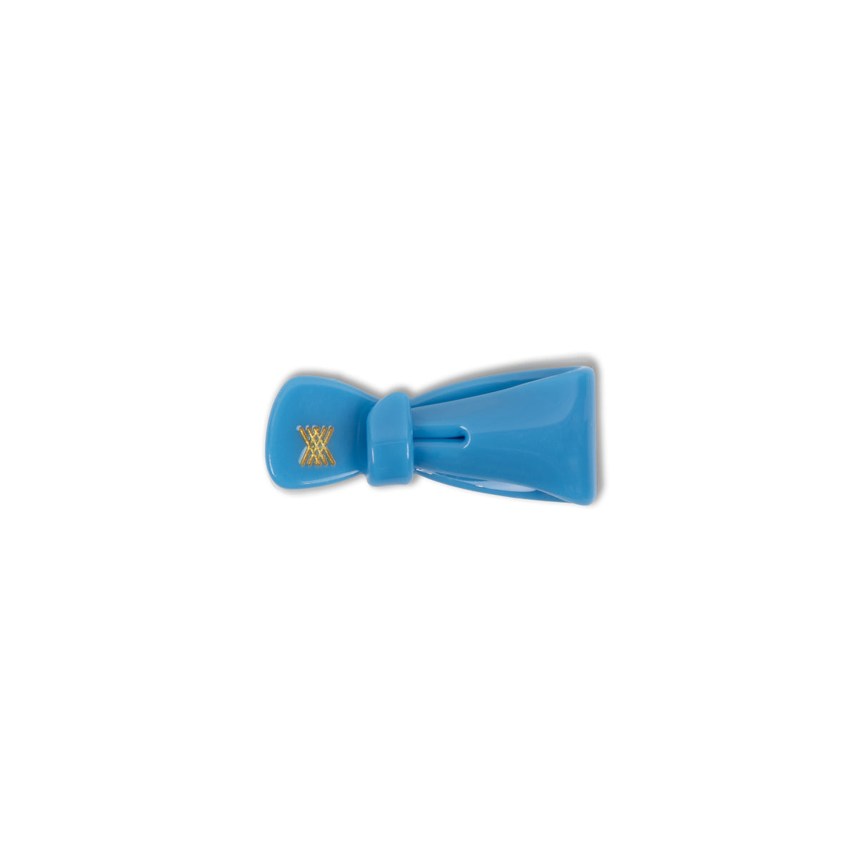 bow hair clip - pool blue