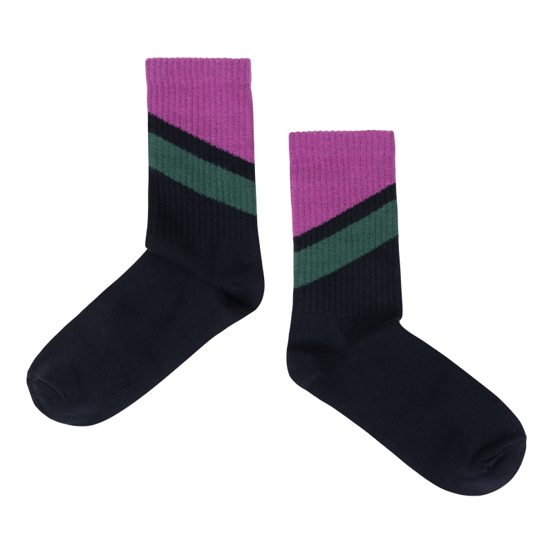 sporty socks - night black diagonal stripe