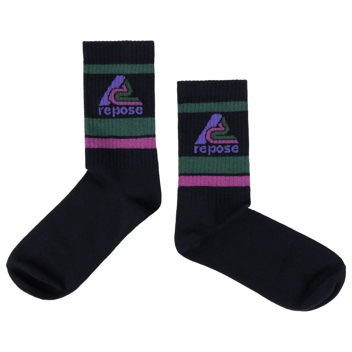 sporty socks - night black logo