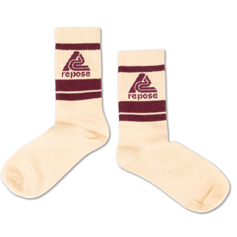 sporty socks - sand logo
