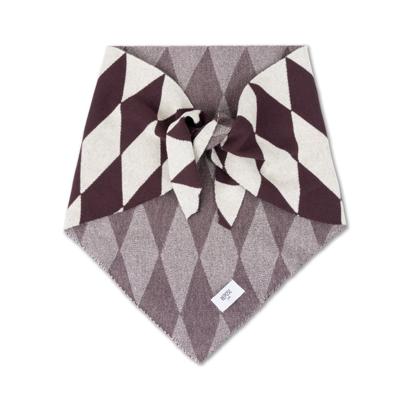 triangle knit scarf - chocolate twist