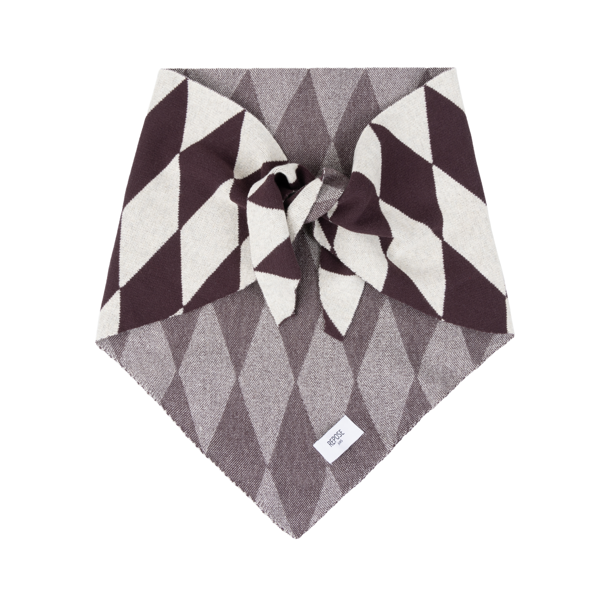 triangle knit scarf - chocolate twist
