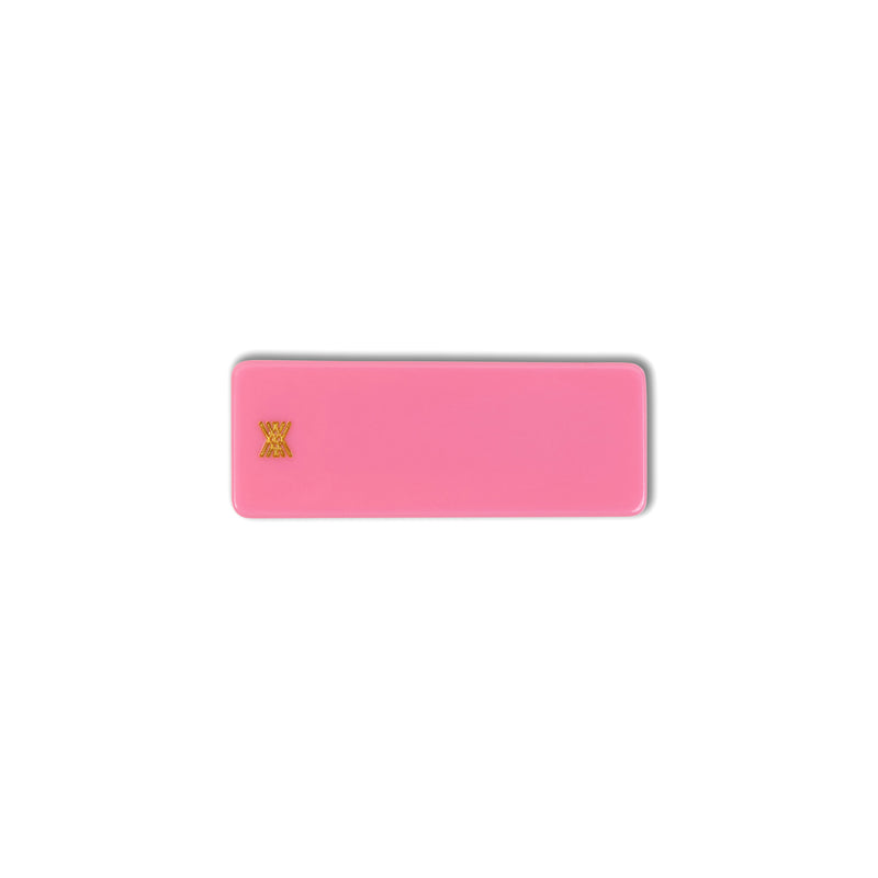 squared hair clip - blush pink