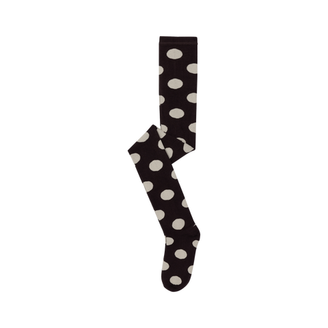 tights - chocolate polka dot