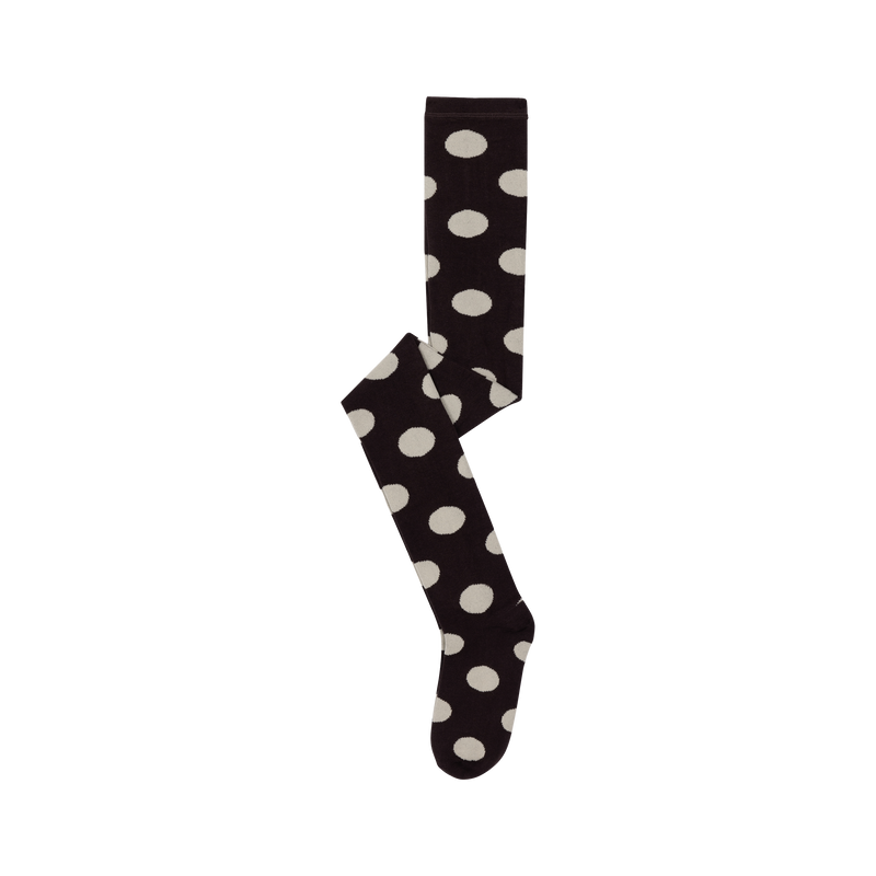 tights - chocolate polka dot