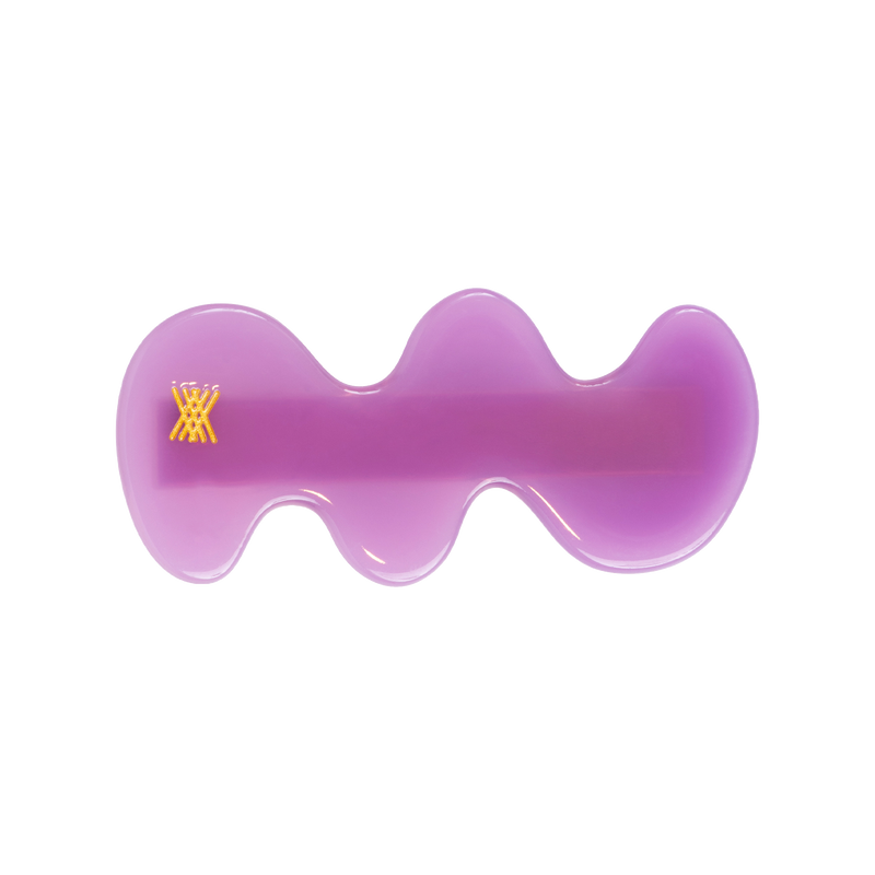 wavy hair clip - purple orchid