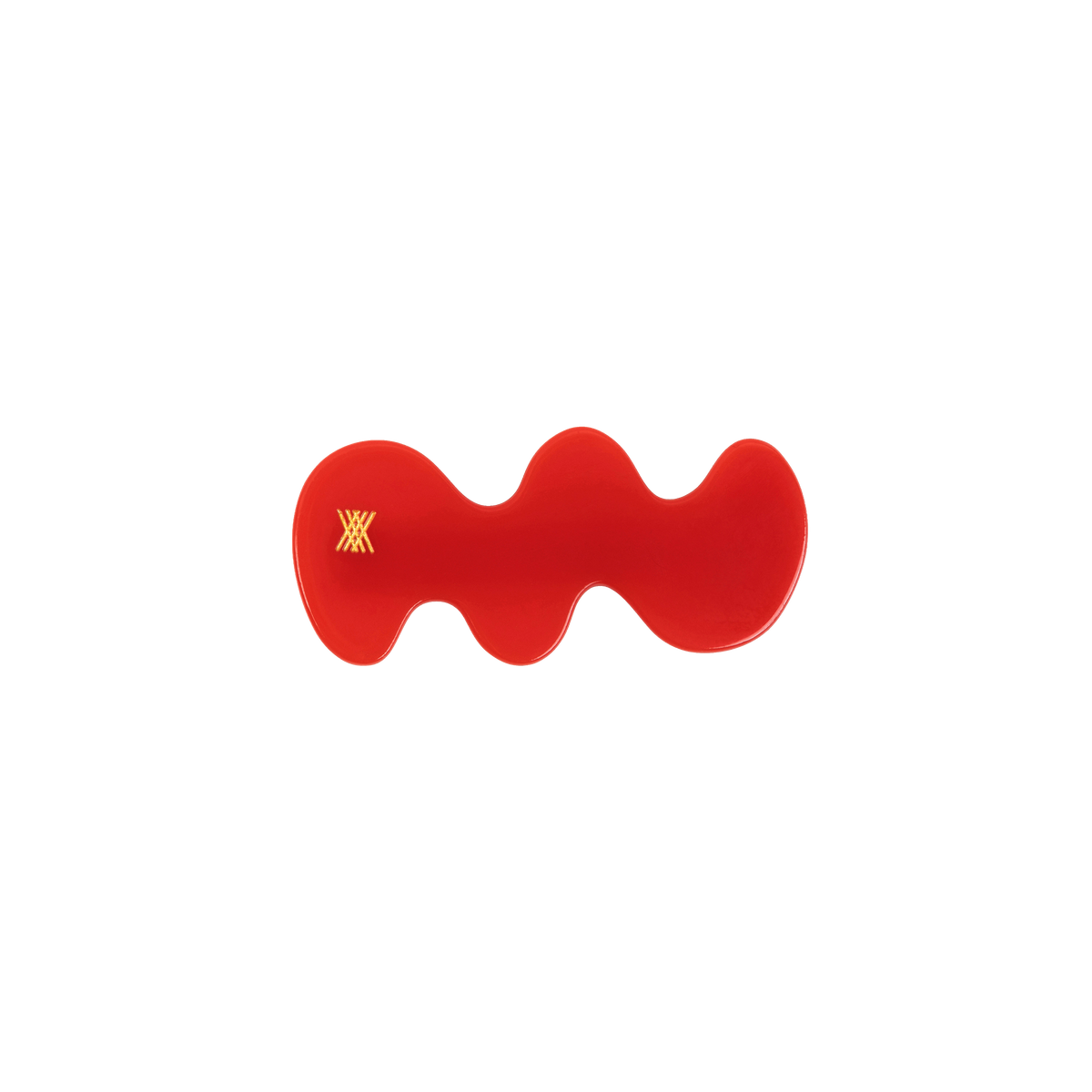 wavy hair clip - firecracker red