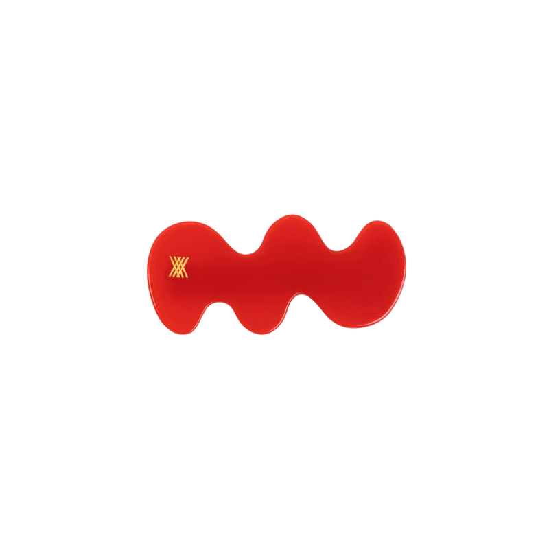 wavy hair clip - firecracker red